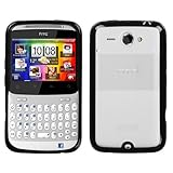 Hybrid TPU Back Cover for HTC Status, Black/Clear