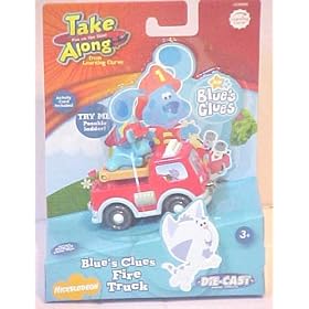 Blues Clues Die Cast Take Along Fire Truck with Blue by Blue's Clues