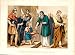 DISTRIBUTION OF LAND AT CANAAN ANTIQUE PRINT RELIGION