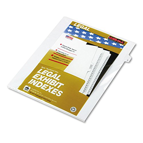 Kleer-Fax Letter Size Individual Number Index Dividers, Side Tab, 1/25th Cut, Number 5, 25 Sheets per Pack, White (81115)