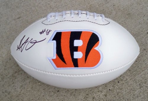 AJ GREEN SIGNED AUTOGRAPHED CINCINNATI BENGALS LOGO FOOTBALL COA + HOLOGRAM