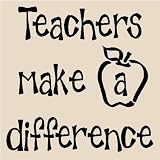 Teachers make a difference 12x12 vinyl wall art decals sayings words lettering quotes home decor