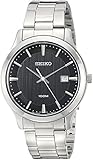 Seiko Men's SUR051 Stainless Steel Bracelet Watch with Black Dial