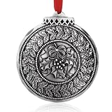 Handmade Holly Circle Classic Ornament by Wendell August Forge