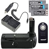 Neewer Replacement Battery Grip MB-D80 with Wireless Remote + 2PCS Replacement for EN-EL3E Battery + Home Wall Charger with Car Adapter for For Nikon D80 D90