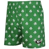 Georgia Bulldogs Kelly Green St. Patrick's Day Shamrock Boxer Shorts