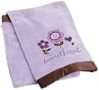 Carters Embroidered Velour Boa Blanket, Lilac