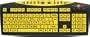 Large Print Spanish (Latin American) USB Computer Keyboard for Visually Impaired - Yellow Keys with Black Letters