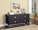Z-Bedroom 4-Drawer Dresser - Textured Black with Silver Trim & Pulls, & Hi-Sheen Poly Black Top By Powell Furniture