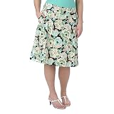 Women's Plus Size Merona® Novelty Print Skirt - Green Floral