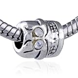 Pandora Style Bead April Birthstone Glove European Beads Fits Pandora Bracelet