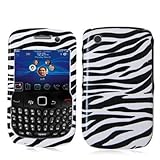 Black / White Zebra Design Crystal Hard Skin Case Cover for Blackberry Curv ....