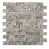 SILVERADO GRAY 1X2 Marble SPLIT-FACED Mosaic Tile