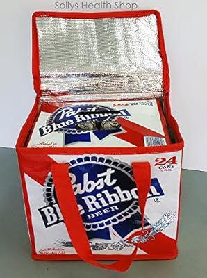 Pabst Blue Ribbon Insulated Beer Tote Cooler Bag, Fits 24pk of PBR Beer