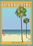 Clearwater Beach Florida-Art Deco Style Vintage Travel Poster-by Aurelio Grisanty