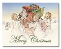 Snow Angels - Box Set of 12 Christmas Greeting Cards and matching patterned envelopes