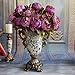 Duovlo Fake Flowers Vintage Artificial Peony Silk Flowers Wedding Home Decoration,Pack of 1 (Purple)