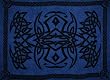 Tribal Sarong - Black Knot on Blue