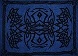 Tribal Sarong - Black Knot on Blue