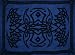 Tribal Sarong - Black Knot on Blue
