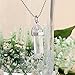 JEWELRIESHOP Simple Hexagonal Pile Design Synthetic Crystal Pendant for Necklace Bead Chain, Power Healing Chakra