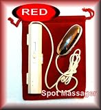 GT RED Velveteen Pouch Powerful Wire Type Silver Bullet Spot Style Back, Scalp, Body Battery Massager