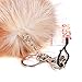 URSFUR Crystal Fox Tail Keychain Bag Charm Pendant Cosplay Tassel Key Chain