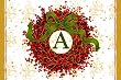 Monogram Holiday Wreath Floormats