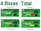 3 Ballerina Tea Extra Strength All Natural Dieters Drink Sampler (Cinnamon, Lemon, Oragne, Regular) - 72 Tea Bags in 4 Boxes