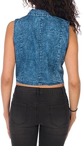 Profile Industries Tie Front All Crop 2 Pocket Blue L