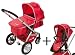 Safety 1st 19802930 Roadmaster Set - Travelsystem, 2 in 1 Kombikinderwagen inkl. Kinderwagen- und Sportwagenaufsatz, rot