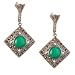 Sterling Silver Onyx Drop-earrings 1.25 Inches