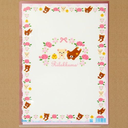 Imagen 2 de Carpeta de plástico A4 con el oso Rilakkuma y rosas