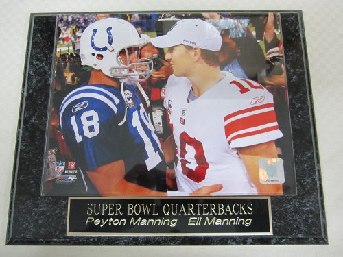 Eli Manning Peyton Manning Collector Plaque w/8x10 Photo