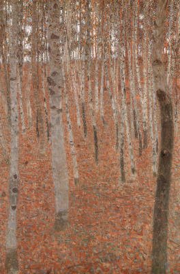 (24x36) Gustav Klimt Forest of Beech Trees Art Poster Print