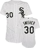 Nick Swisher Majestic MLB Home Pinstripe Authentic Chicago White Sox Jersey