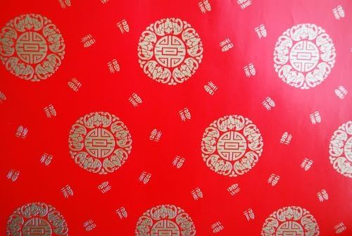 Gift Wrapping Paper - Red Chops and Good Luck