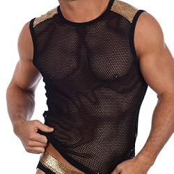 Appolo Muscle Shirt Men's Stretch Mesh Sleeveless Top By Gregg Homme