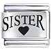 Sister Heart Brother & Italian Charm