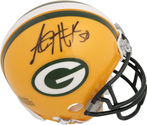 A.J. Hawk Green Bay Packers Autographed Mini Helmet