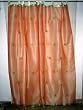 2 Ethnic Organza Coral Orange Base with Gold Starburst Mirror Embroidered Sari Curtains Panel 92