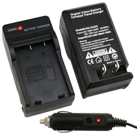 Compact Battery Charger Set for Fuji NP-60 Nikon EN-EL2 Kodak KLIC-5000  ... by Case