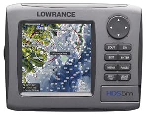 insight lowrance chartplotter hds 5m waterproof nautic gps marine maps inch