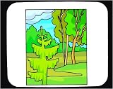 Mouse Pad with course, trees, golf