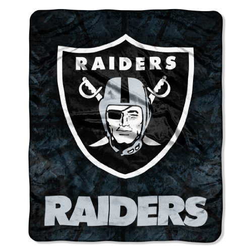 NFL Oakland Raiders 50-Inch by 60-Inch Raschel Plush 