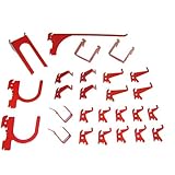 Wall Control KT-200-DLX R Slotted Storage Panel Deluxe Hook Kit, Red