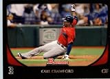 2011 Bowman Baseball Card # 129 Carl Crawford - Boston Red Sox - MLB Trading Card in a Protective Display Case