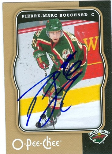 Pierre-Marc Bouchard autographed Hockey Card Minnesota Wild 2007-2008 O-Pee-CheeB0085EOLQM 