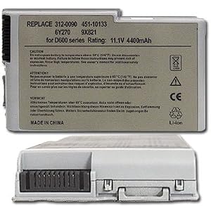 Laptop Battery for Dell Inspiron 500M, 600M Series, Latitude D500, D505, D510, D600, D610... by DekCell