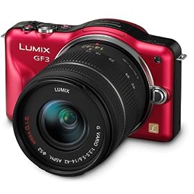 Panasonic Lumix DMC-GF3 12 MP Micro 4/3 Compact System Camera with 3-Inch Touch-Screen LCD and 14-42mm Zoom Lens (Red): Camera &amp; Photo